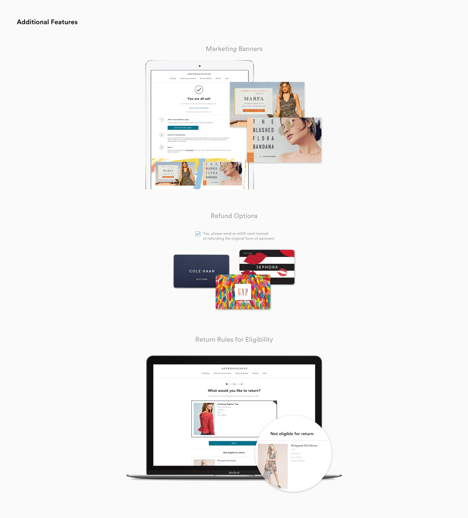 Return, inspire customer trust and loyalty